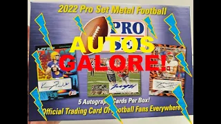 2022 Pro Set Metal Football Hobby Box...AUTOS GALORE!!!