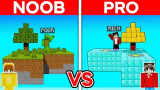 Mikey vs JJ: RICH vs POOR SKYBLOCK BUILD BATTLE!