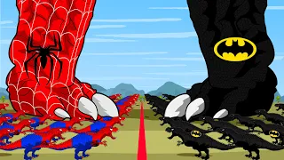 SPIDER MAN T-REX vs BAT MAN T-REX, KONG: Dinosaur Fight - Jurassic World Evolution |Godzilla Cartoon