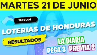 Sorteo 11AM Loto Honduras, La Diaria, Pega 3, Premia 2, Martes 21 de Junio del 2022 | Ganador 😱🤑💰💵