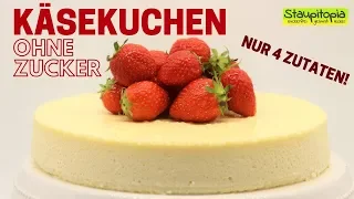 Unfassbar leckerer Low Carb Käsekuchen ohne Boden aus nur 4 Zutaten 😋😱😍