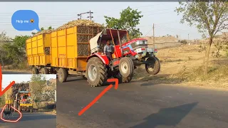 Arjun Novo 605 and Arjun 605 tractor pulling Loaded Sugar cane trolley | Sugar cane load | Tractor