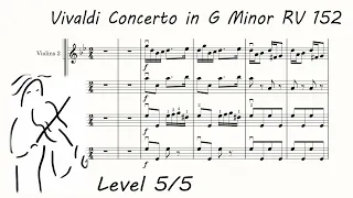Concerto in G Minor RV 152. Music Score for Orchestra. Play Along. www.SashaViolin.com