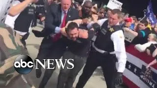 Trump Protester Rushes Stage at Ohio Rally