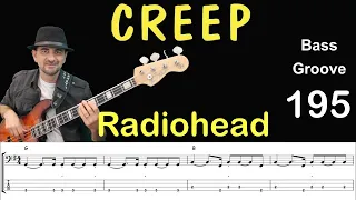 CREEP (Radiohead) How to Play Bass Groove Cover with Score & Tab Lesson