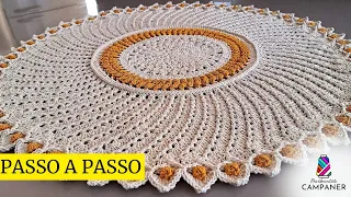 TOALHA DE MESA RUSSA EM CROCHÊ TURQUIA - PASSO A PASSO  @CrochetariaOficial