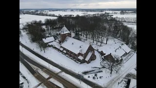 Mariënheem in de winter van bovenaf gezien