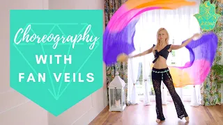 Fan veils choreography complete tutorial Belly dance baile oriental - Best Belly Dance Workout