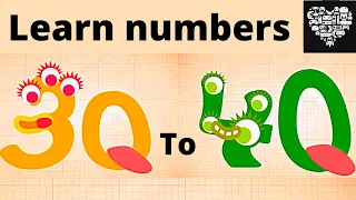 NUMBERS COUNTING Kids learn to count, baby Toddlers ENDLESS NUMBERS Learn number from 30 to 40