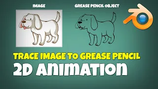 How use the Trace Image to Grease Pencil, Blender Animation Tutorial Grease Pencil