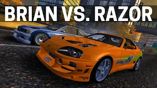 NFS Most Wanted - Brian O'Conner vs. Razor Full Race