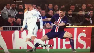 EDEN HAZARD ANKLE  INJURY - REAL MADRID VS PSG - NOVEMBER 2019 - SLOW MOTION