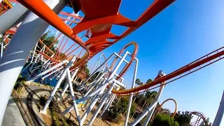 Silver Bullet Roller Coaster! Knott's Berry Farm - Front Seat POV - Back Seat POV - Rider Cam 4K