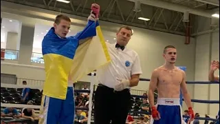 1/2 European Championship 2023 kickboxing WAKO full 63.5 kg Kiverskiy S(red)-TRIANTAFYLLIDIS (blue)