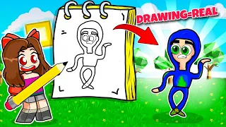 Drawing Become Real 🤭| Funny Game Roblox😂 @AyushMore @EktaMore
