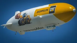 Vzducholoď Zeppelin nad Prahou - Zeppelin airship above Prague