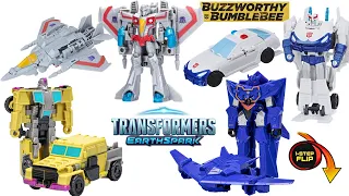 Transformers One Step Changers! Earthspark Flip Changers and Buzzworthy Bumblebee Toys!