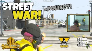 STREET WAR ng BGxSG at Asian Familia! (Sumali ang mga PULIS) - Billionaire City RP GTA 5