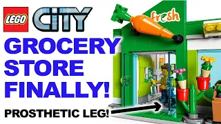 60347 - FIRST Lego City Grocery store - A Shopping Cart &  Prosthetic Leg !!!