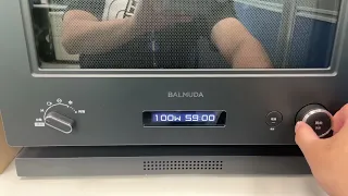 BALMUDA K09 微波烤箱 說明手動微波功能下各瓦數使用時間