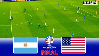 Argentina vs USA / Copa America 2024 Final / Full Match All Goals / PES Gameplay PC