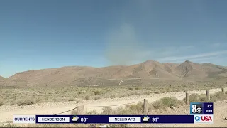 Wildfire burning southwest of Las Vegas