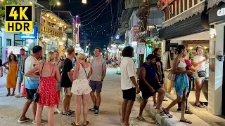 Philippines: Night Street Scenes in El Nido, Palawan 4K | The Best Nightlife Area in the Island!