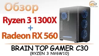 AMD Ryzen 3 1300X + Radeon RX 560 4GB: тест компьютера BRAIN TOP GAMER C30 (RYZEN 3 NV6w10)