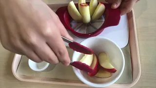 Cutting an Apple - Montessori Practical Life Presentation