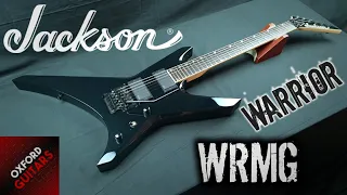 Jackson Warrior WRMG Black 2009 Made in Japan EMG 81/85 Piranha Tooth inlays guitar close up video