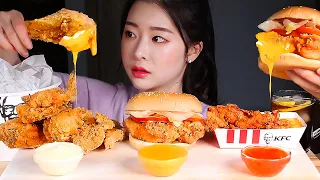 ASMR KFC MOST POPUALAR FOOD 💛FRIED CHICKEN & TENDER & CRISPY BURGER & FRIED CARTILAGE BITES MUKBANG