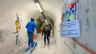 The tunnel : the most difficult ski run in the Alps ?! | Alpe d'Huez (4K)