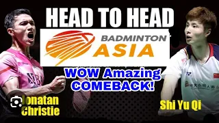 Luar Biasa! Jonathan Christie(IND) vs Shi Yuqi(CHN) Badminton Asia