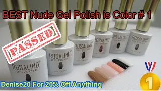 Rosalind The PERFECT Nude Gel Polish !  6 Pc Gel Polish & 6 Pc Jelly Polygel I LOVE The Color #1