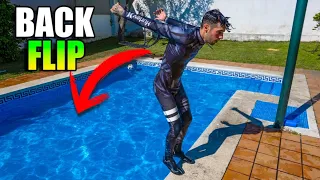 APRENDI UN NUEVO TRUCO EN LA PISCINA !! SUPERÉ MI MAYOR MIEDO !! Makiman