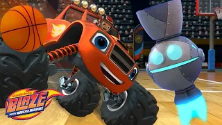 Basketball Blaze Takes Down The Robot! | Blaze & The Monster Machines