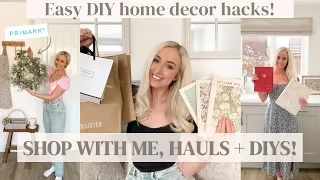 HOME DECOR HAUL & SHOP WITH ME | EASY HOME DIY HACKS Primark Home The White Company Hollister