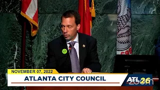 #Atlanta City Council Meeting: November 7, 2022 #atlpol