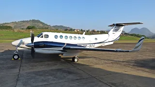 Beechcraft King Air 350i Acionamento e Decolagem em Cachoeiro de Itapemirim ES