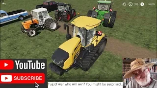 JD EP 87 Tug of war with my 12 year old Will your choice of vehicles win?