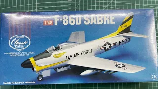 Lindberg F-86D Sabre 1/48 Scale Model Aircraft