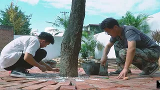 自己動手爆改小院，荒草地面變身文藝小院，果然基建才是男人的浪漫！【野居青年】