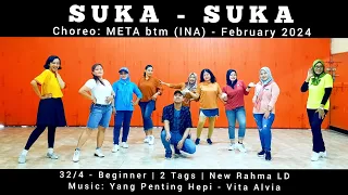 Suka - Suka Line Dance | Beginner | @marimardancestudio6874 META btm (INA)