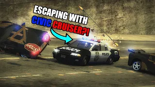 Trying to escape... In a CIVIC CRUISER?! | NFS Most Wanted 2005