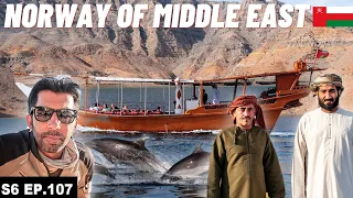 Incredible First DAY IN OMAN (Dolphins & Fjords in Boat Tour)  S06 EP.107 | MIDDLE EAST Motorcycle