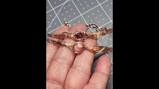 Dainty Curly Cuff with Chain, Bracelet Tutorial, Wire Wrap, Fun, Quick, Easy design and Hammering.