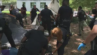 Several arrested after homeless demonstration at City Hall