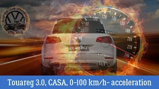 VW Touareg 3.0, CASA, 0-100 km/h- acceleration  (stock)