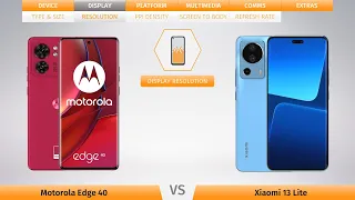 Motorola Edge 40 vs Xiaomi 13 Lite