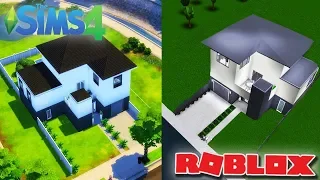 THE SIMS 4 vs BLOXBURG BUILD CHALLENGE | Sunday Sims